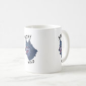 Bleibe Wild Bold Wolf Spirit Kaffeetasse (VorderseiteRechts)