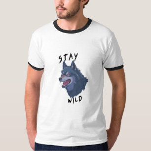 Bleibe Wild Bold Wolf Spirit T-Shirt