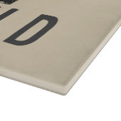 Bleibe Wild Buffalo Typografie Schneidebrett (Ecke)
