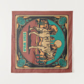 Bleibe Wild Coyote Tapestry Wandteppich (Vorderseite (Horizontal))