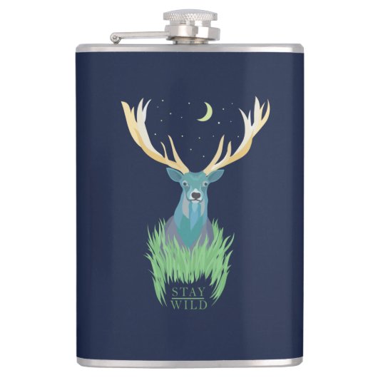 BLEIBE WILD FLASK FLACHMANN (Vorderseite)