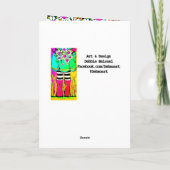 Bleibe Wild & Free Rain Stiefel und fröhliche Begr Karte (Rückseite)