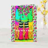 Bleibe Wild & Free Rain Stiefel und fröhliche Begr Karte (Gelbe Blume)