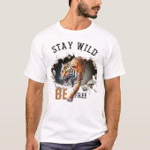 BLEIBE WILD FREI LEOPEREN BRAVE MÄNNER GRAFIK-Shir T-Shirt (Vorderseite)