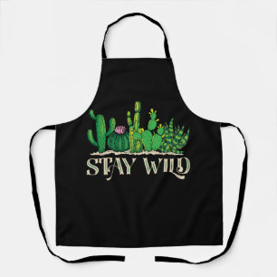 Bleibe Wild Funny Cactus Schürze