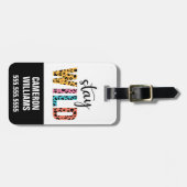 Bleibe Wild Gepäckanhänger (Vorderseite horizontal)