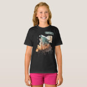 "Bleibe Wild" Howling Wolf Anpassbare Girl's T-Shirt (Vorne ganz)
