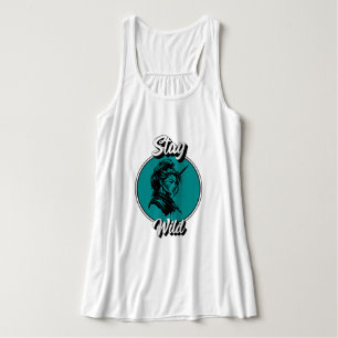 Bleibe Wild   Japanisch Samurai Girl Tank Top
