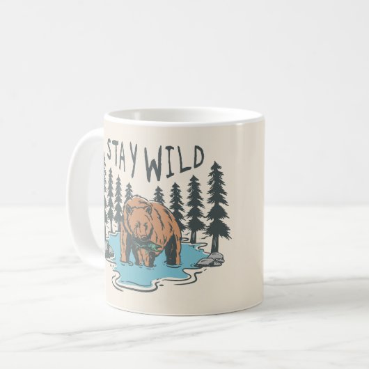Bleibe Wild Kaffeetasse (Vorderseite Links)