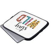 Bleibe Wild Laptopschutzhülle (Vorne Knopf)