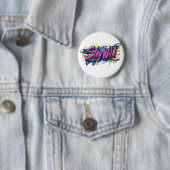 "Bleibe Wild" - lebendiges Textdesign im Graffiti- Button (Beispiel)