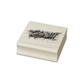 "Bleibe Wild" - lebendiges Textdesign im Graffiti- Gummistempel (Stempel)