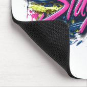 "Bleibe Wild" - lebendiges Textdesign im Graffiti- Mousepad (Ecke)