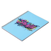 "Bleibe Wild" - lebendiges Textdesign im Graffiti- Notizblock (Linke Seite)