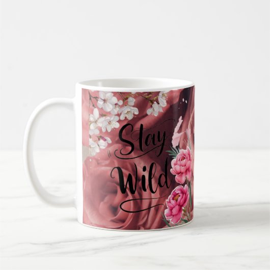 Bleibe Wild Liebe Tasse (Links)