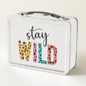 Bleibe Wild Metall Brotdose (Rückseite)