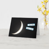 Bleibe Wild, Mond Child Moon Sliver Foto Karte (Gelbe Blume)