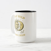 Bleibe Wild Moon Child Art Zweifarbige Tasse (Vorderseite Links)