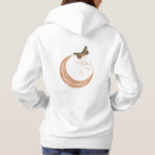 Bleibe Wild Moon Child Ästhetische Butterfly Boho Hoodie (Rückseite)