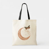 Bleibe Wild Moon Child Ästhetische Butterfly Boho Tragetasche (Rückseite)