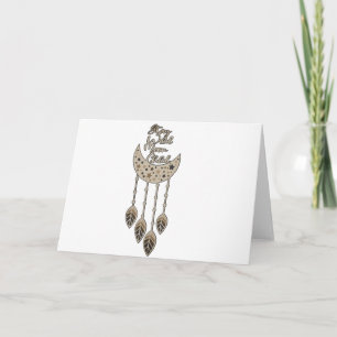 Bleibe Wild Moon Child Blank Karte