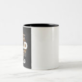 Bleibe Wild Moon Child | Boho Celestial Design Zweifarbige Tasse (Mittel)