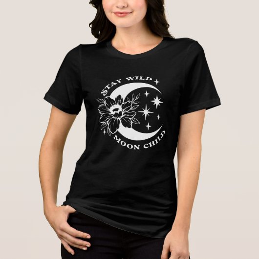 Bleibe Wild Moon Child Boho T - Shirt - Celestial (Vorderseite)