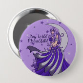 Bleibe Wild Moon Child Classic Button (Vorne & Hinten)