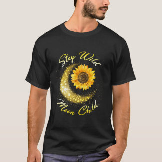 Bleibe Wild Moon Child Glow Cancer Awareness T-Shirt