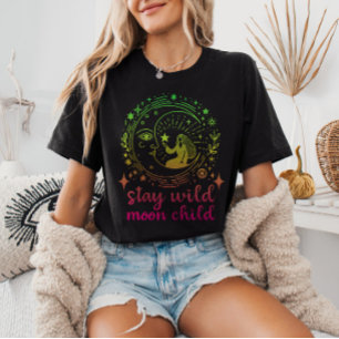 Bleibe Wild Moon Child Gradient Celestial Hexchy T-Shirt