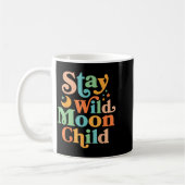 Bleibe Wild Moon Child Hippie Men Women Retro 60er Kaffeetasse (Links)