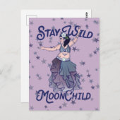 Bleibe Wild Moon Child MoonChild Bly Dancer Art Postkarte (Vorne/Hinten)