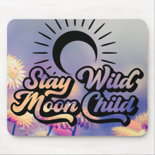Bleibe Wild Moon Child Mousepad