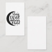 Bleibe Wild Moon Child Spooky Halloween-Geschenk Visitenkarte (Vorne/Hinten)