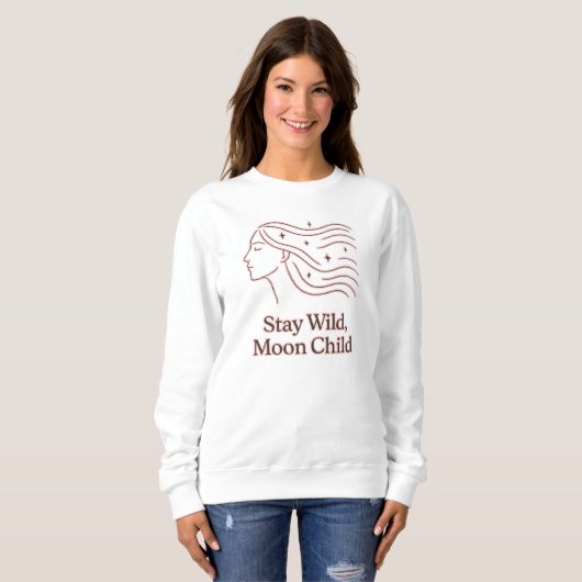 Bleibe Wild Moon Child Sweatshirt (Vorne ganz)
