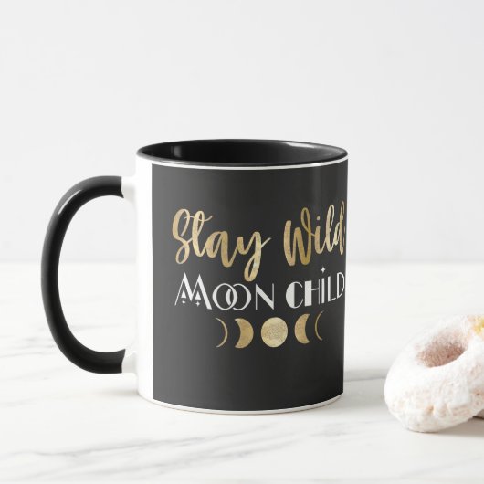 Bleibe Wild Moon Child Tasse (Mit Donut)