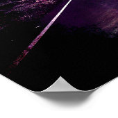 Bleibe Wild Moon Child Zitat Lila Nachtstraße Poster (Ecke)