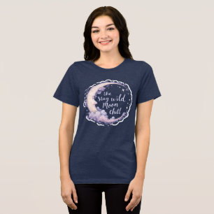 Bleibe Wild Moon Chill - Celestial Calm Design Tri-Blend Shirt