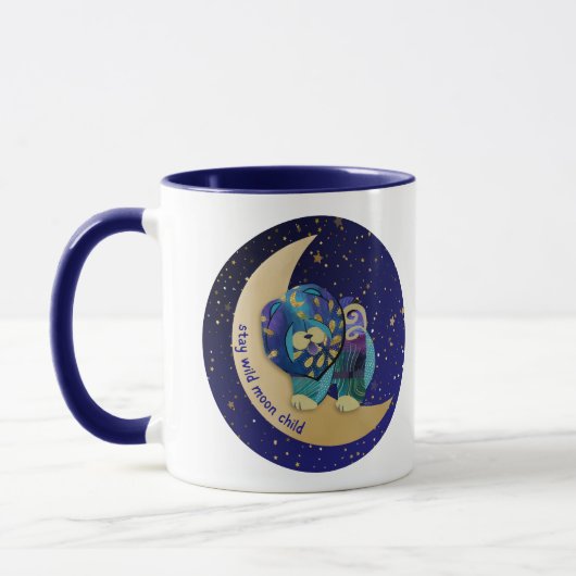 BLEIBE WILD MOON KIND Chow 11 oz Tasse (Links)