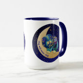 BLEIBE WILD MOON KIND Chow 15 oz Tasse (VorderseiteRechts)