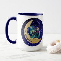 BLEIBE WILD MOON KIND Chow 15 oz Tasse