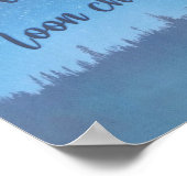 Bleibe wild, Moon-Kind-Wasserfarbe-Zitat Poster (Ecke)