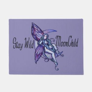 Bleibe Wild MoonChild Moon Kindermädchen Lila Fußmatte