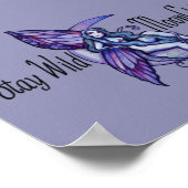 Bleibe Wild MoonChild Moon Kindermädchen Lila Poster (Ecke)