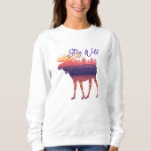 Bleibe Wild Moose Sweatshirt (Vorderseite)