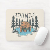 Bleibe Wild Mousepad (Mit Mouse)