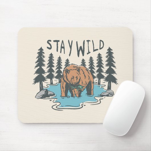 Bleibe Wild Mousepad (Mit Mouse)