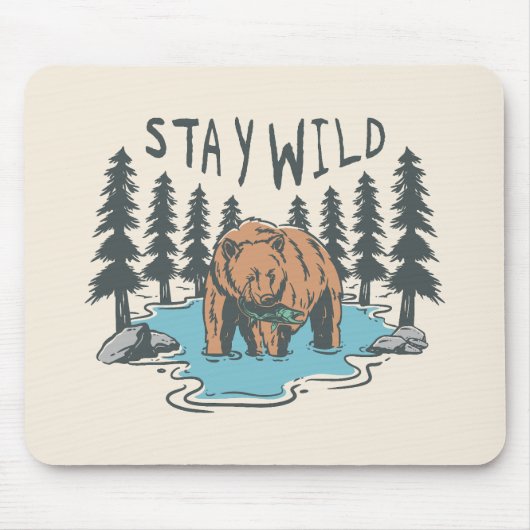 Bleibe Wild Mousepad (Vorne)