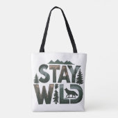 Bleibe Wild - Naturlich Inspiriert Design Tasche (Rückseite)