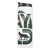 Bleibe Wild - Naturlich Inspiriert Design Thermosbecher (Nach rechts gedreht)